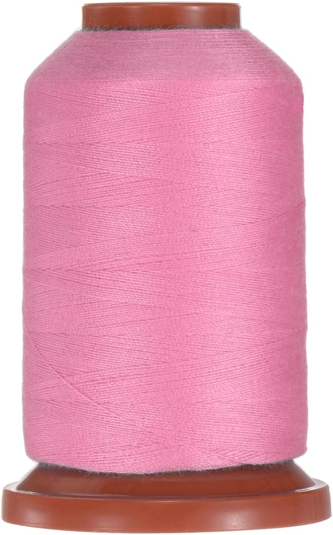 uxcell 40D/2 Sewing Thread 1100 Yards Polyester Household Sewing String Hand Stitching Polyester Cord for Clothing Stitching Shoe Bag Repairing DIY Craft Peach Pink