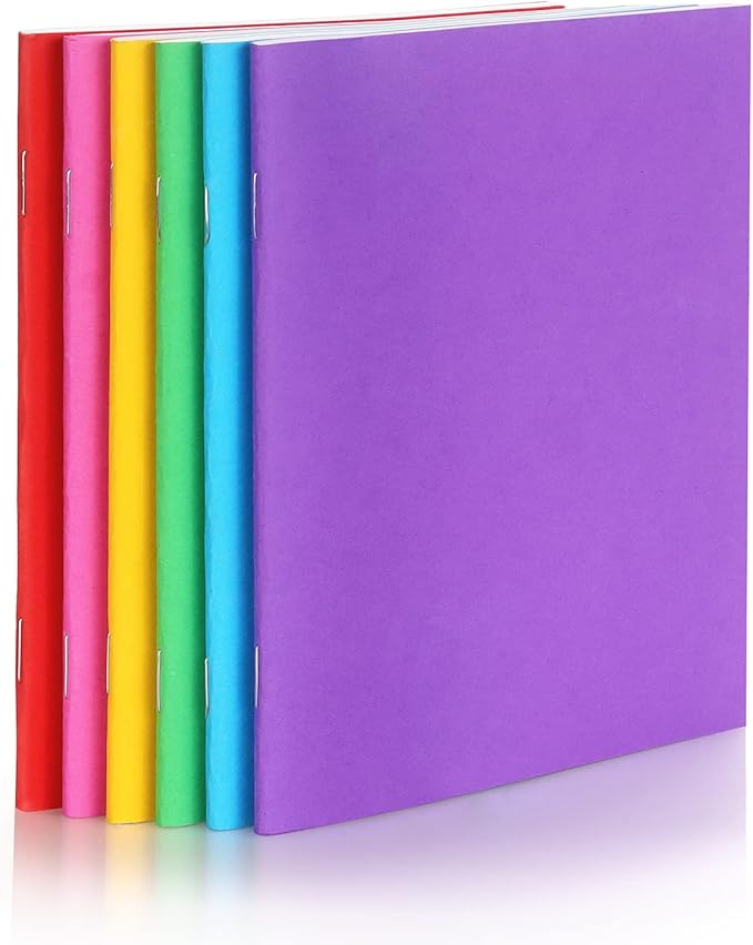Tamaki 6 Pack Colorful Blank Books for kids to Write, Drawing, Cute Sketchbook for Kid, 6 Colors (4.25 x 5.5 Inches)