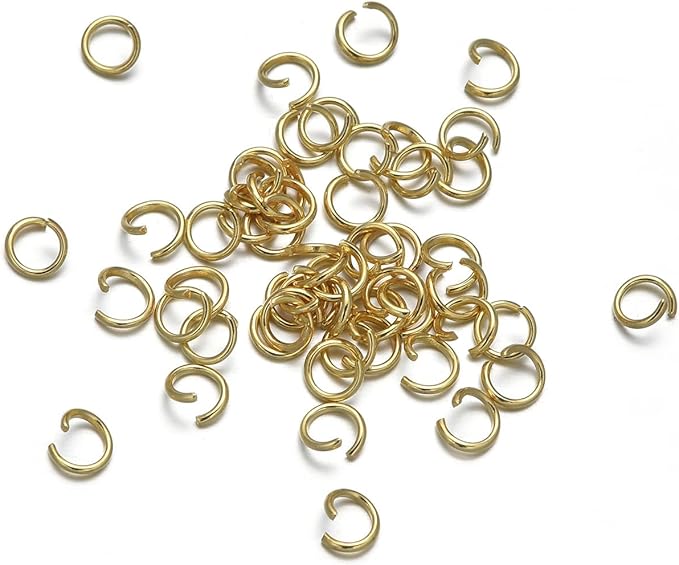 18K Gold Plated Stainless Steel Jewelry Chain Kit – Cross Chain with Lobster Clasps & Jump Rings for DIY Necklaces, Bracelets, Jewelry Making Supplies (18K 2.0 mm)