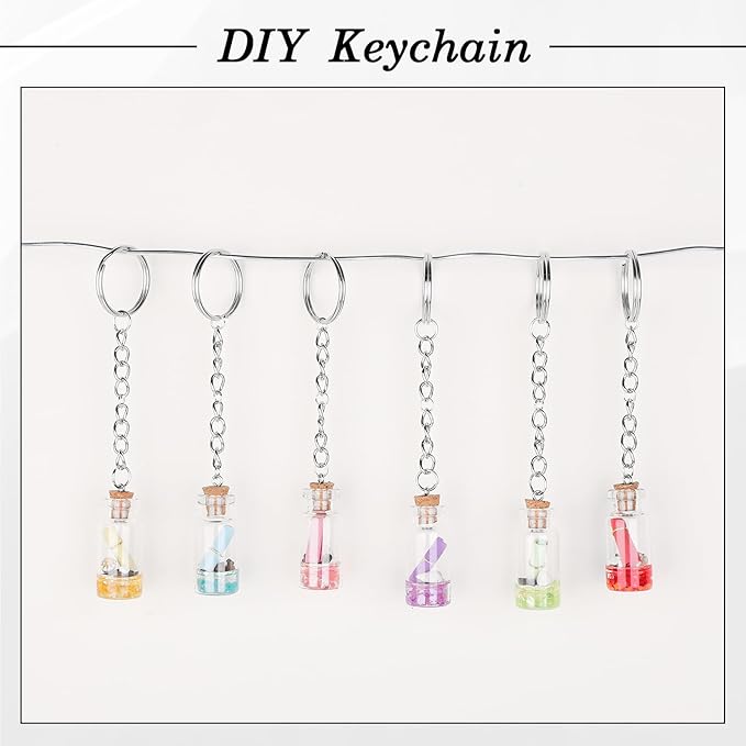 BESARME 1130PCS Keychain Making Kit Jump Rings for Jewelry DIY Key Chain Supplies with Keyrings Bulk, Metal Lobster Claw Clasp, Swivel Snap Hook, Extender Chain for Crafts Accessories（Silver）