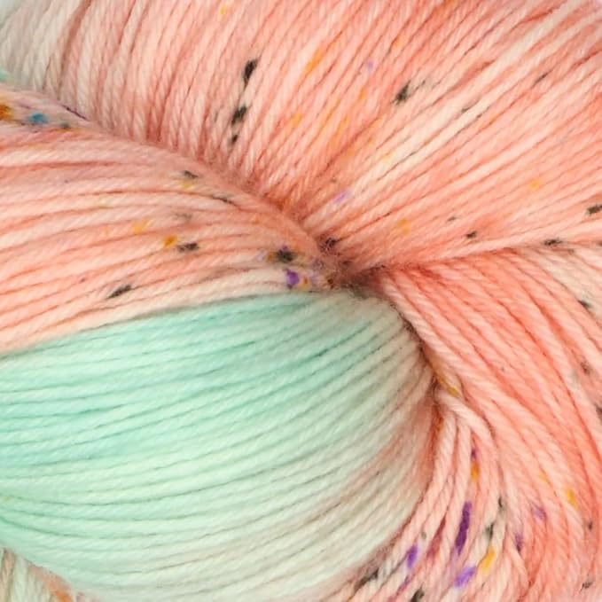KnitPro Symfonie Fingering Weight Hand Dyed Variegated Yarn Skein | Extra Fine Merino Wool & Polyamide Blend for Knitting & Crocheting, Oeko-TEX Certified 400m, 100g | Terra Bonnie Blooms