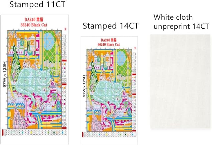 CaptainCrafts Cross Stitch Kits, New Counted Kit Unprinted 14CT Fabric Cross Stitching DIY Art DMC Needlecrafts Embroidery Kit for Adults Beginner (White, Ball Cactus Flower)