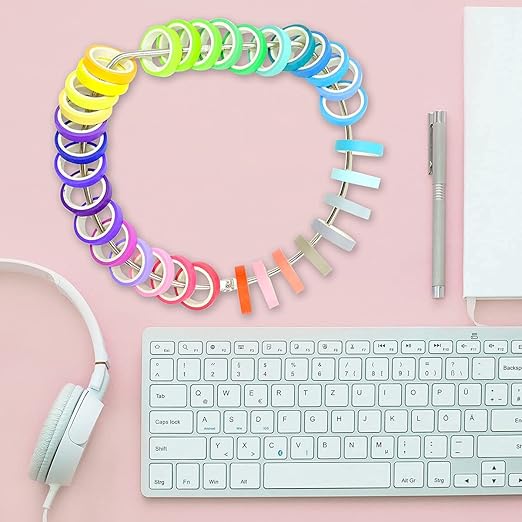 Vowcarol 3 Pack Washi Tape Organizer Washi Tape Storage Ring (8 inches)