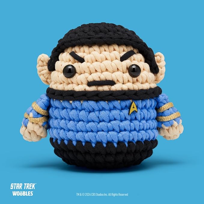 The Woobles Star Trek Crochet Kit for Beginners with Easy Peasy Yarn as seen on Shark Tank – Arts & Crafts Adult Knitting Kit with Step-by-Step Video Tutorials - Spock