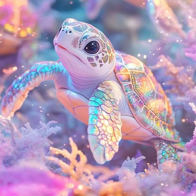 SHICERNHJ Sea Turtle Diamond Art Kits for Adults,Animal Full Drill Diamond Dots for Adults Beginner DIY Round 5D Paint with Diamond Painting Kits Gem Art for Crafts Kits Adult Home Decor 14 X 14 Inch