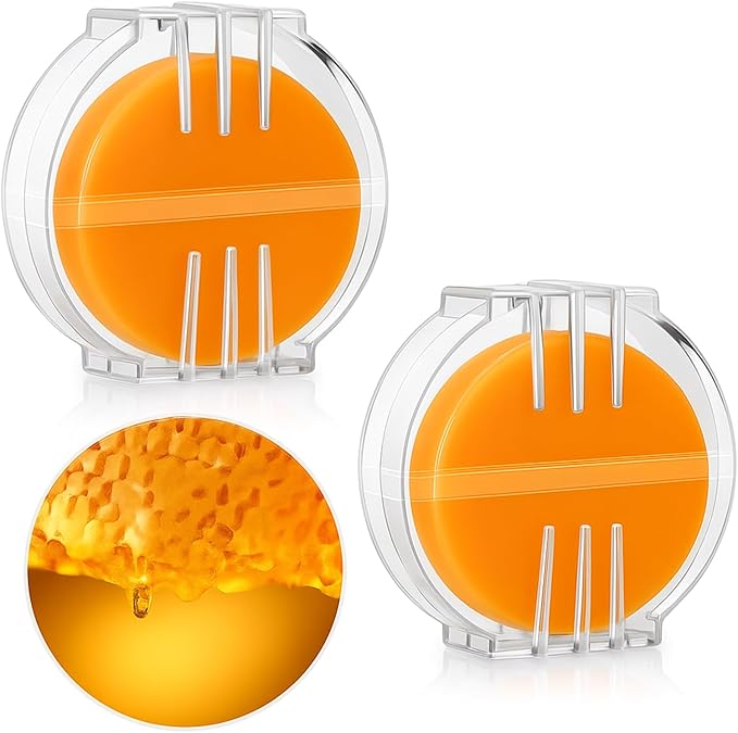 Maitys 2 Pcs Thread Wax Thread Conditioner Beeswax for Hand Sewing Embroidery Beeswax Floss Conditioner for Quilting Sewing Strengthening Line Embroidery Wax (Deep Yellow,Clear Case)