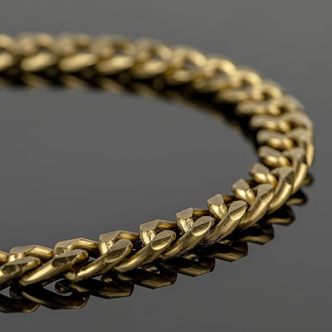 YOUBEIYEE 16.4 Feet Cuban Link Chain for Men Necklace DIY Strong Bronze Plating Aluminum Jewelry Chains Rapper Bracelet DIY Chains Bulk