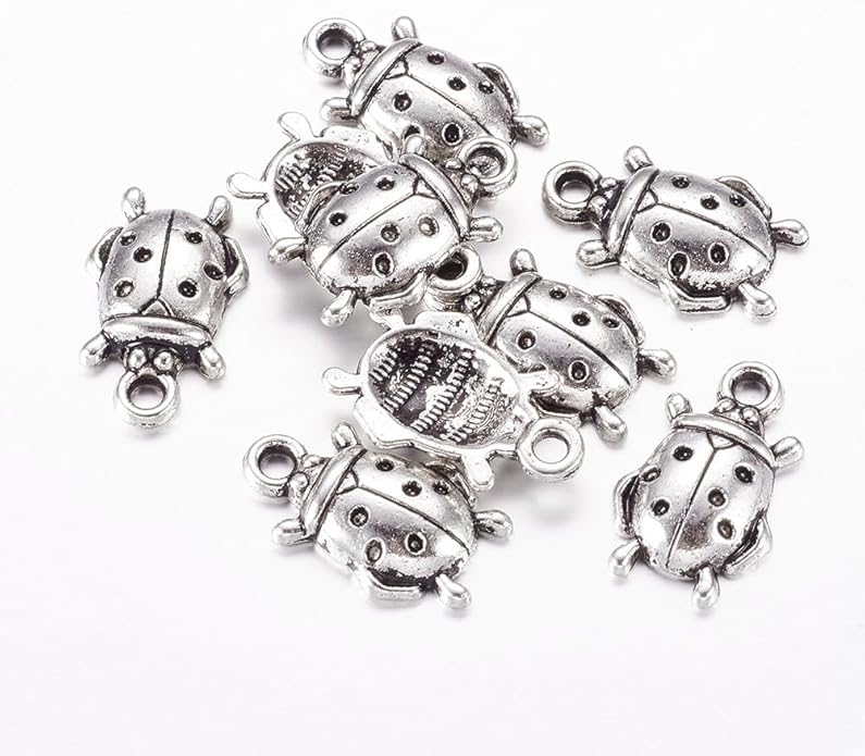 Antique Silver Cross Drink Insect Animal Theme Charms for DIY Jewelry Bracelet Necklace Earring Keychain Decor