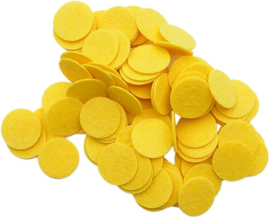 Playfully Ever After 1 Inch Yellow 100pc Stiff Felt Circles