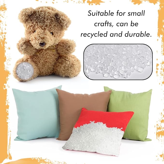 Stuffing Beads, 8.8oz Weighted Beads for Stuffed Animals, Craft Poly Pellets Weighted for Stuffed Animals - 250g