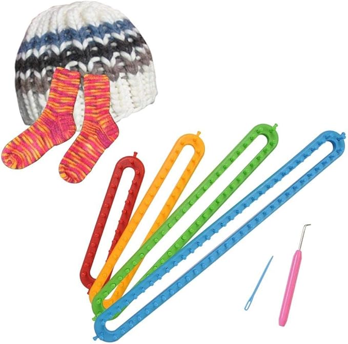 JapanAmStore Long Knitting Loom Set DIY Knitting Loom for Scarf Sweater Shawl Knitter Weaving Tool (S/M/L/XL)