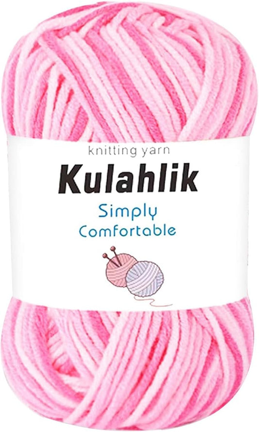 50g(1x50g) Acrylic Yarn for Crocheting and Knitting, Colorful Gradient Yarn Thread, 1 Rolls Skeins, Multicolor Hilo Acrílico, Perfect for DIY Crafts Project