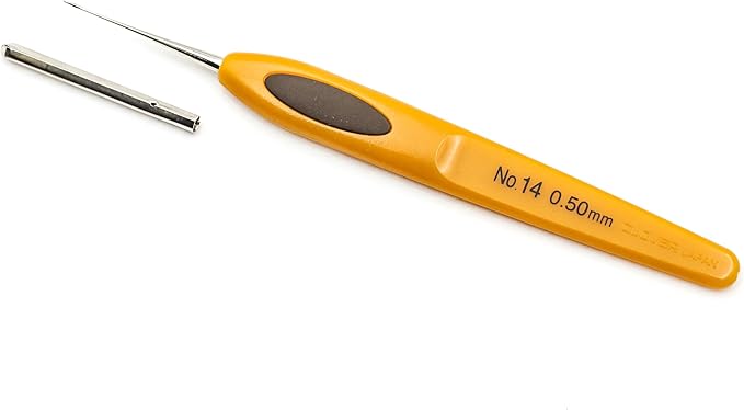 Clover Soft Touch Steel Crochet Hooks, No. 14/0.50mm (1027)