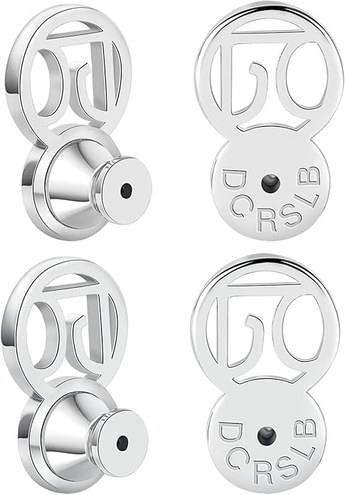 earring backs for heavy earrings, dcrslb sturdy dc shape ear backs for droopy ears,locking lifter backs for studs support backstops for strected earlobe secure flat backers