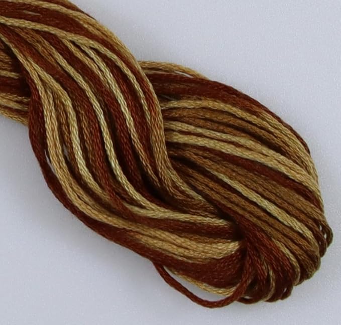 KCS Big skeins of 25 Meters Size 25 Color Variegated Cross Stitch Stranded Threads,6 skeins,105