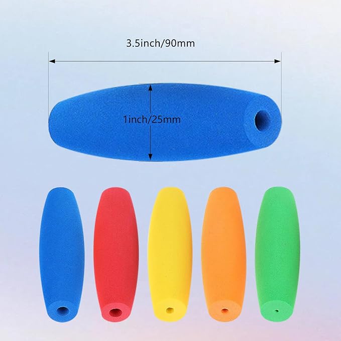 HEYLEAYAR Multicolor Crochet Hooks Grips Set, 5Pcs Ergonomic Crochet Hook Handle, Multi-Size Foam Grip Handle Crochet Accessories Fits 2mm to 10mm Crochet Needles