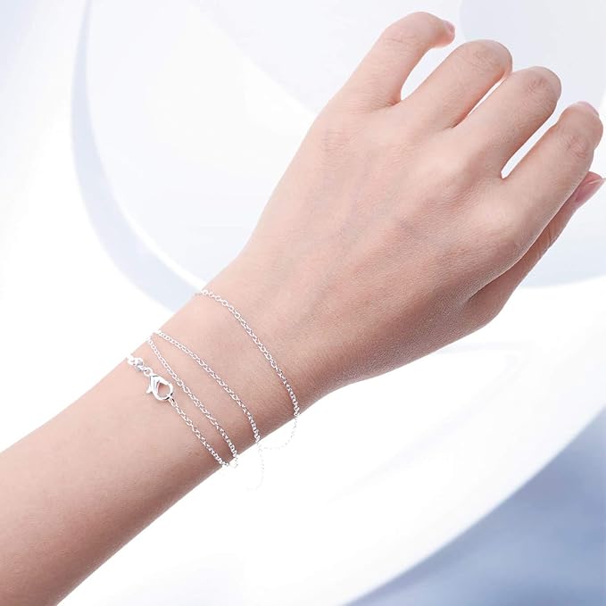 selizo 30 Pack Jewelry Making Chains Necklace Chain Bulk Silver Plated Necklace Chains for Necklace Jewelry Making, 1.2 mm (24 Inches)