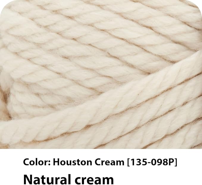 Lion Brand Yarn Hometown Yarn, Super-Bulky Yarn for Knitting, Crocheting, and Crafting, 3 Pack, Houston Cream