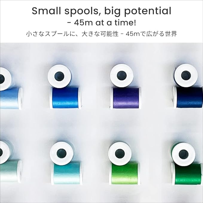 LEONIS Japan 30-Color Handy Polyester Sewing Thread Set, 45m / 50 yds Each [93011]