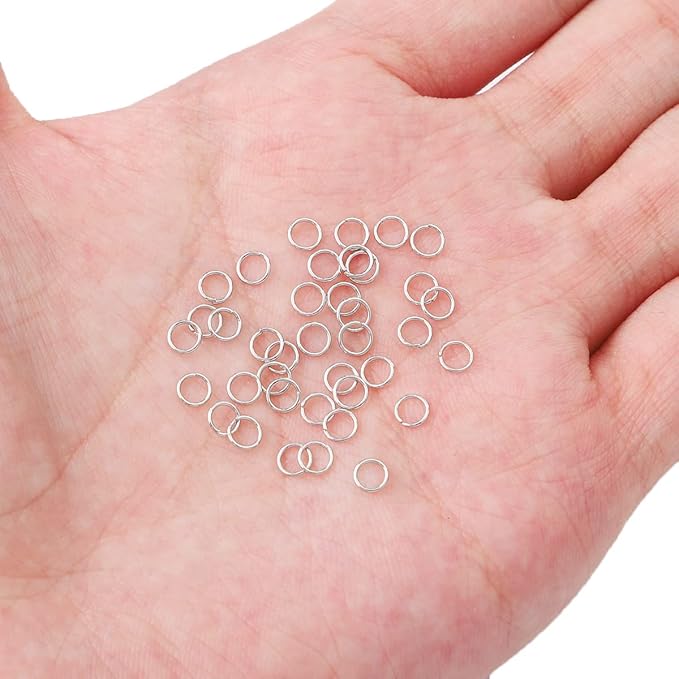 Platinum Plated Jump Rings Non Tarnish 4mm 900pcs for Jewelry Making Findings
