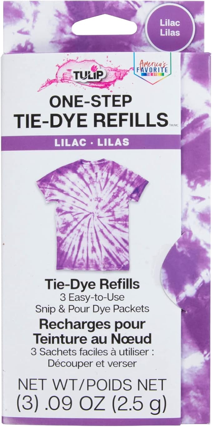 Tulip One-Step Tie-Dye Kit , 3 Fabric Dye Refill Packs, Packs, Lilac