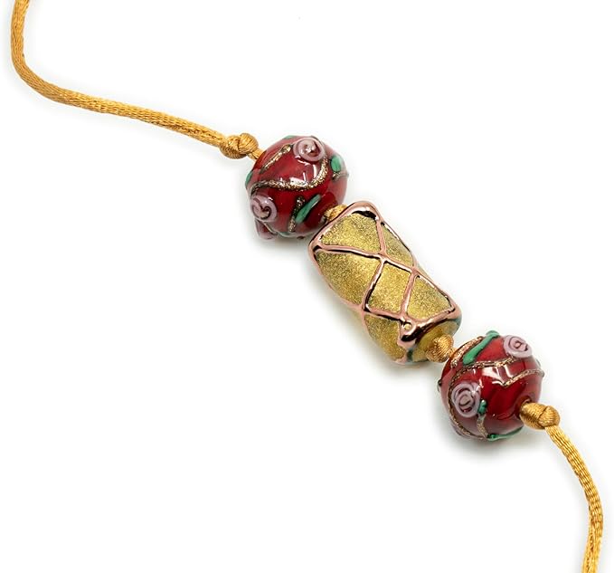 8 pcs Mix of Bohemia Lampwork Czech Glass Beads with Pearl Decorated Beads, Modern lampwork Design and Round Flower Beads, LW 002