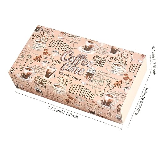 20 Rolls Coffee Theme Washi Tape Set, Writable Decorative Tapes for Scrapbooking, Junk Journal Supplies, Bullet Journaling, Bullet Journaling, 0.6"x79" per Roll