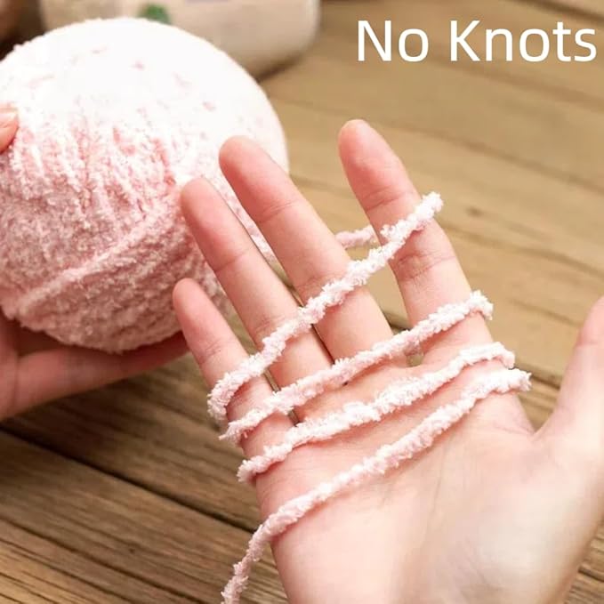 Plush Crochet Yarn for Beginner, 10 Assorted Colors Fluffy Blanket Yarn for Amigurumi and Crocheting 17.6Oz/87.5yds