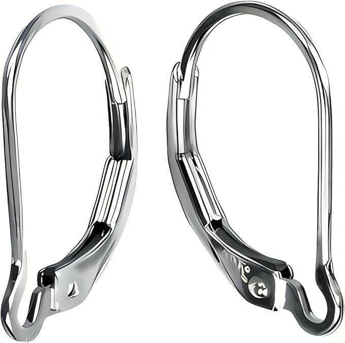 ugems interchangeable earring findings (3 pairs / 6 pieces) leverback made in usa stamped 925 sterling silver, earring findings with closed loop sku: j-4170