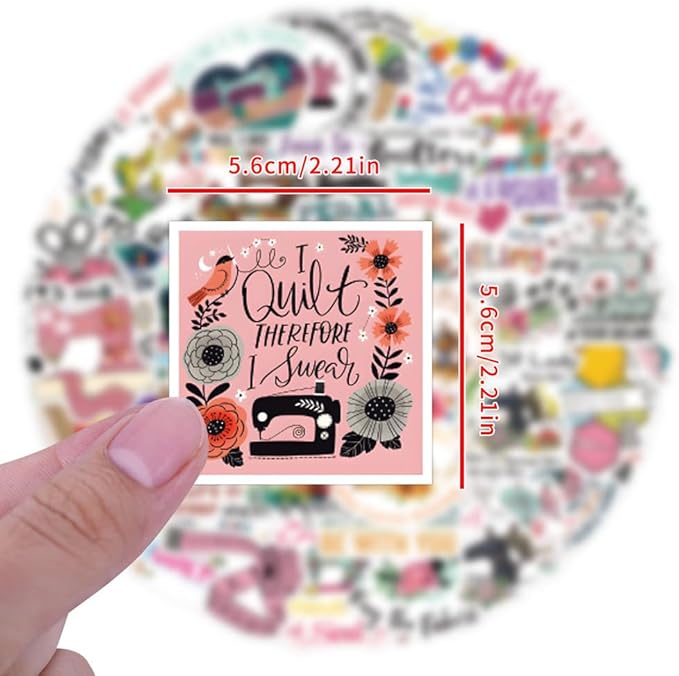 105 Pcs Retro Sewing Stickers, 1.5-3 Inches Vintage Sewing Decals, Waterproof Vinyl Stickers for Craft Journals, Laptops, Home Decor, Ideal for Crafters Adults(Sewing Machine)