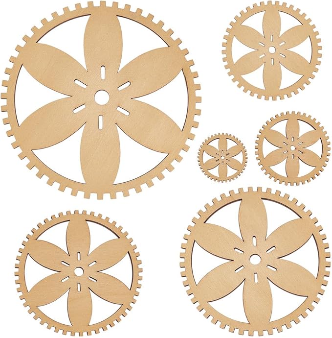 BENECREAT 6 Sizes Poplar Wood Weaving Loom Kit, Round DIY Weaving Loom DIY Weaving Art Tapestry Loom for Hanging Decor Woven Tapestry Knitted Crafts Making, 4.5mm Thick