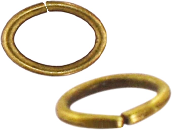 Mandala Crafts 5x4mm Antique Brass Oval Jump Rings - 2400 Pcs Oval Open Jump Rings Kit for Jewelry Making & Crafting