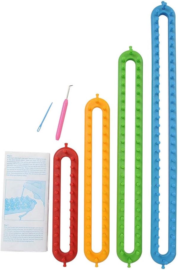 JapanAmStore Long Knitting Loom Set DIY Knitting Loom for Scarf Sweater Shawl Knitter Weaving Tool (S/M/L/XL)