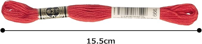 DMC 6-Strand Embroidery Cotton Floss, Bright Christmas Red