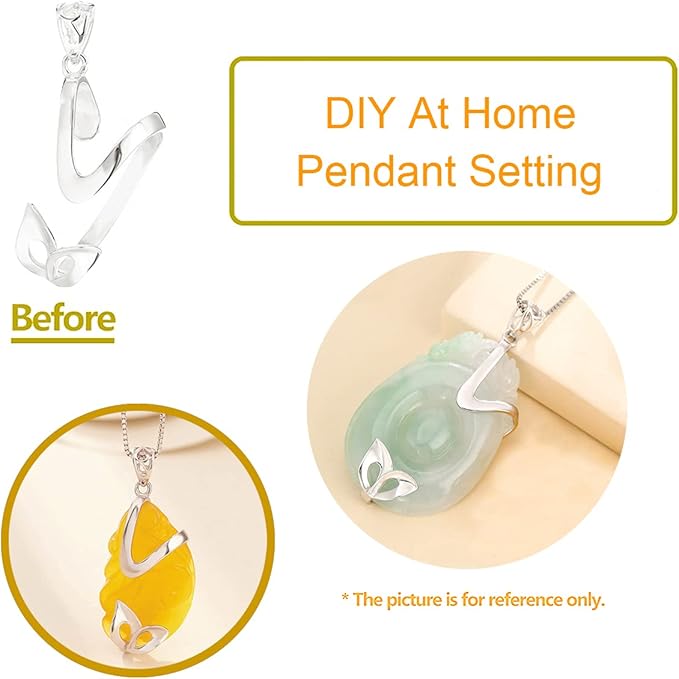 925 Sterling Silver Fox Shaped Pendant Base Setting fit 17X30mm Irregular Cabochon for Necklace Jewelry Making Craft