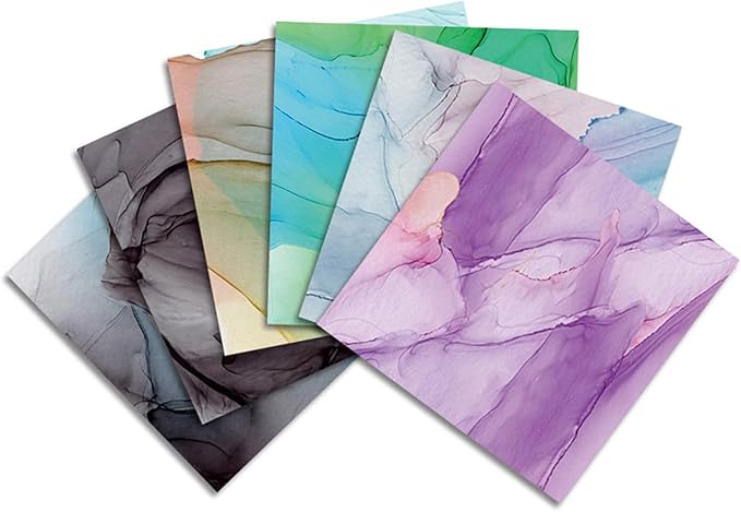YASMEN Marble Patterned Scrapbook Paper Pad, 12x12 Single-Sided Cardstock Paper Pads for Card Making, Journals, Planner, DIY Envelopes, Greeting Cards, Gift Card, Decorative Art Craft -24 Sheets