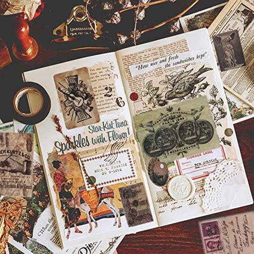 Scrapbook Embellishments: Vintage Ephemera Elements for Decoupage, Journaling, Notebooks, or Scrapbook Projects, Artsy Antique Paper Supplies, Old-Time Memorial Journal Kit (Renaissance)