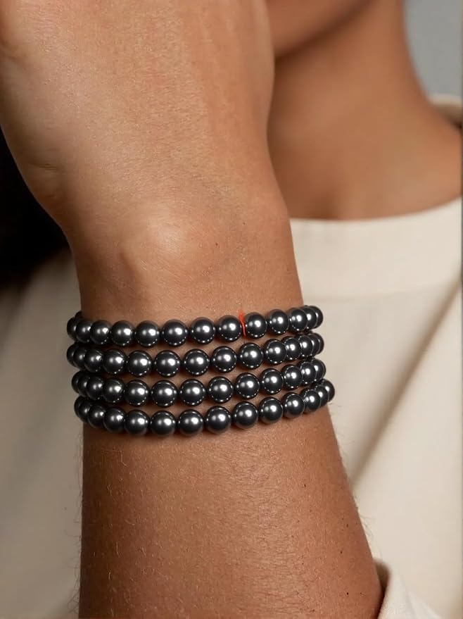Stone Beads, 60pcs Black Onyx, 6mm Round Loose Beads for Jewelry Making, Bracelets, with Bag, String & Card