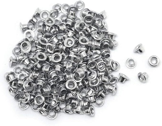 3mm/1/8 Aluminum Quicklet Eyelets-Scrapbooking/Birthday Wedding Baby Greeting Holiday Card/Paper Craft/Luggage Cruise Tag/DIY Album/Clothing etc-200 PCS (Silver)