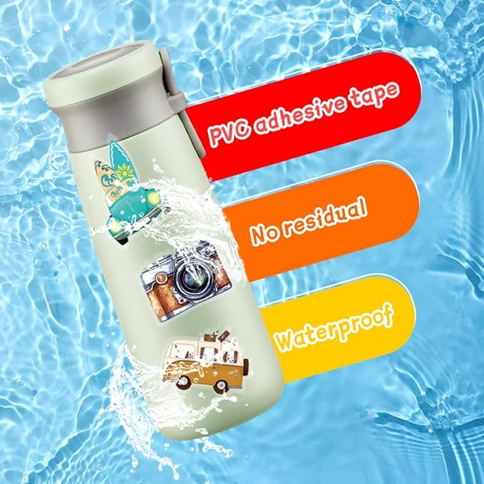 50Pcs Waterproof Vintage Stickers,Scrapbooking Supplies Kit,Aesthetic Decorative Craft Sticker for Planner, Bullet Journaling, Junk Journal, Water Bottles, Laptop, Retro Craft.Car