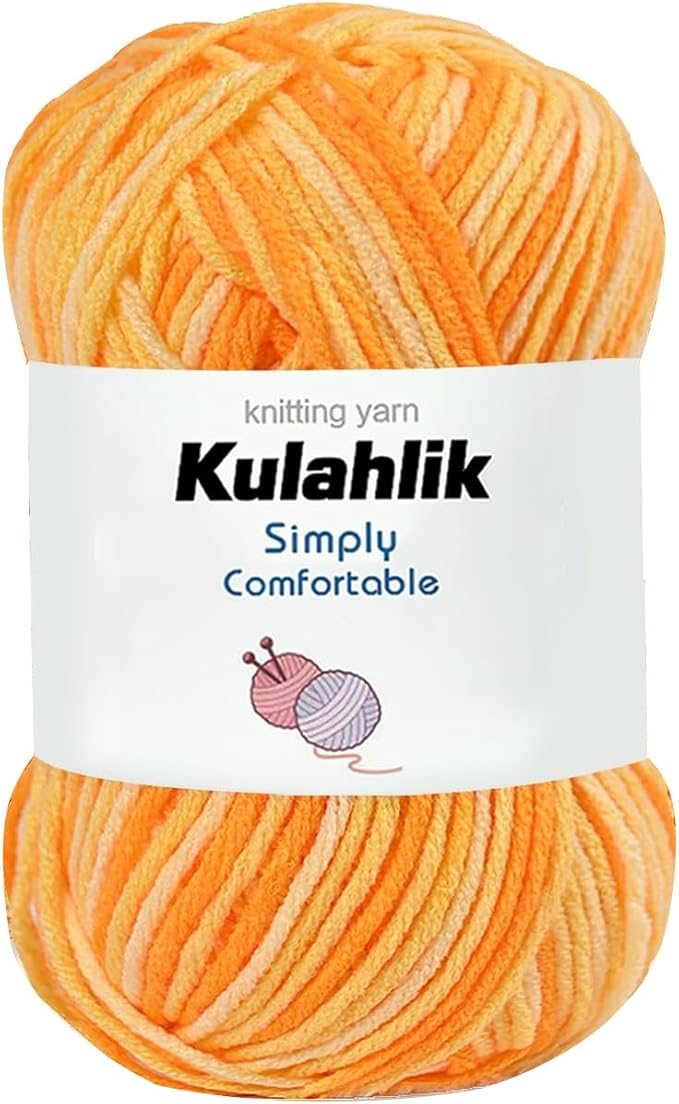 50g(1x50g) Acrylic Yarn for Crocheting and Knitting, Colorful Gradient Yarn Thread, 1 Rolls Skeins, Multicolor Hilo Acrílico, Perfect for DIY Crafts Project
