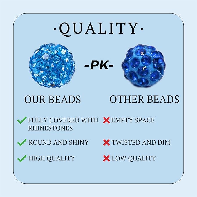 10mm Grade A Teal Rhinestone Beads for Baseball Necklace-Peacock Blue Round Disco Ball Bead Rhinestone Clay Beads for Earring Jewelry Making,Necklace Bracelet,DIY Craft Supplies(200 pcs)