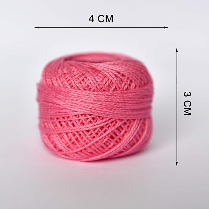 colored bird Crochet Thread 10 Balls Cardinal Size 8 for Crochet Hardanger Cross Stitch Needlepoint Hand Embroidery (Pink Series)