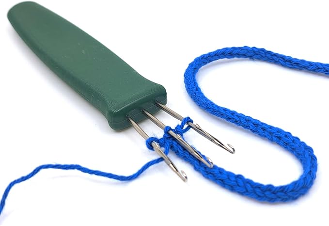 House Village Cordie - I-Cord Hand Tool for Knitting, Crochet, I-Cord Bind Offs and DIY Crafts (Leaf Green) - Cord Maker, Compact Durable Craft Tool with Video Instructions