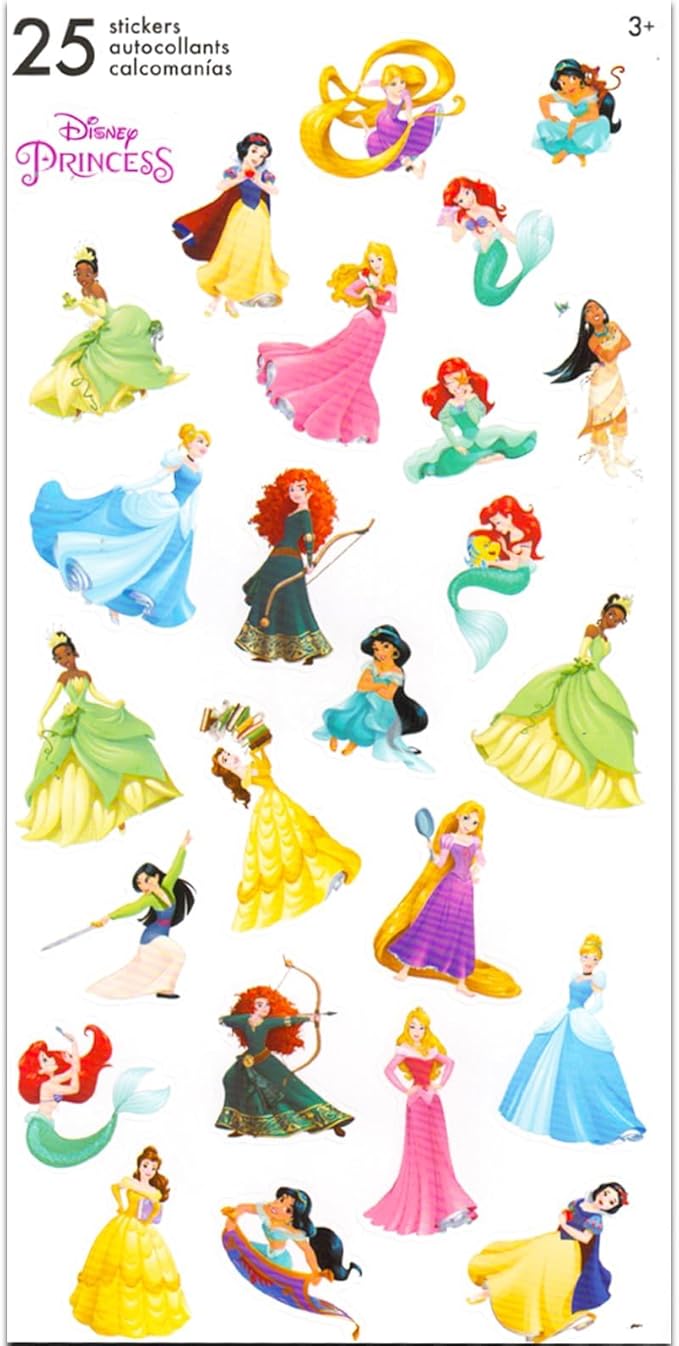 Disney DIY Necklace Activity Kit for Kids - Bundle with Princess Jewelry Making Kit with Beads and Charms Plus Stickers, More | Disney Princess Arts and Crafts for Girls