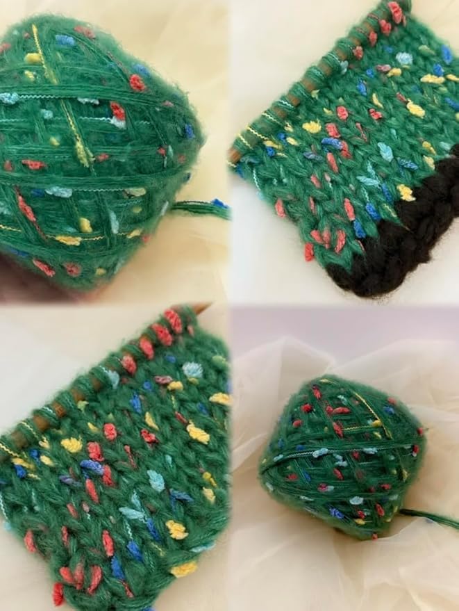 Hand Spun Art Yarn 2 Pack of 50g/Skein Fancy Yarn Multifiber Multicolored with Hand Blended Handmade for Jewelry Making Junk Magazines Knitting Crafts Textile Decorative Tassels Card Making