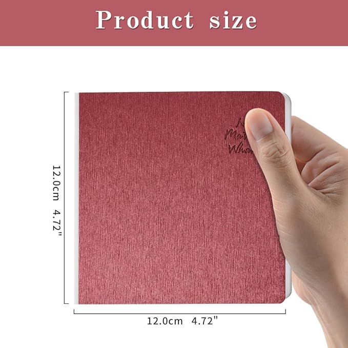 Mifuner Red Hardcover Sketchbook Square Hardbound Sketch Journal 4.7 x 4.7 Inch 42 Sheets Art Book 250GSM Ultra Smooth Paper Ideal for Pencils,Water Color Pen,Marker Pen