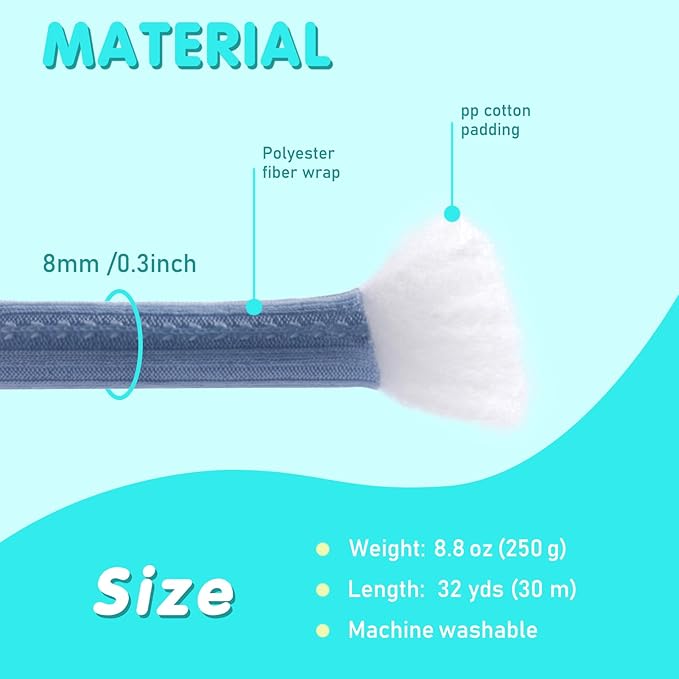 Chunky Yarn for Hand Knitting and Crocheting, Soft Bulky Yarn for Making Blankets, Bags, Baskets, Pillows, Pet Nests (Lake Blue, 0.55lb/250g, 32yard/30m, 0.3inch/8mm)