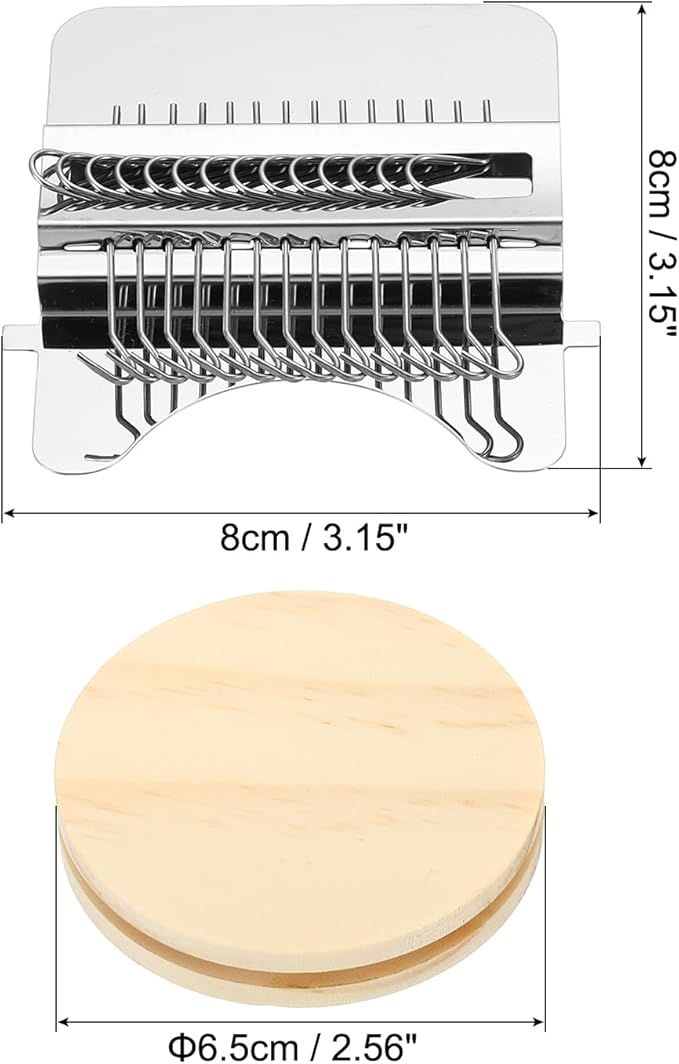 PATIKIL 14 Hooks Mini Weaving Machines Kit, Metal Quickly Small Darning Weave Tool with Accessories for Mending Knitting Stitching Clothes DIY, Style 1