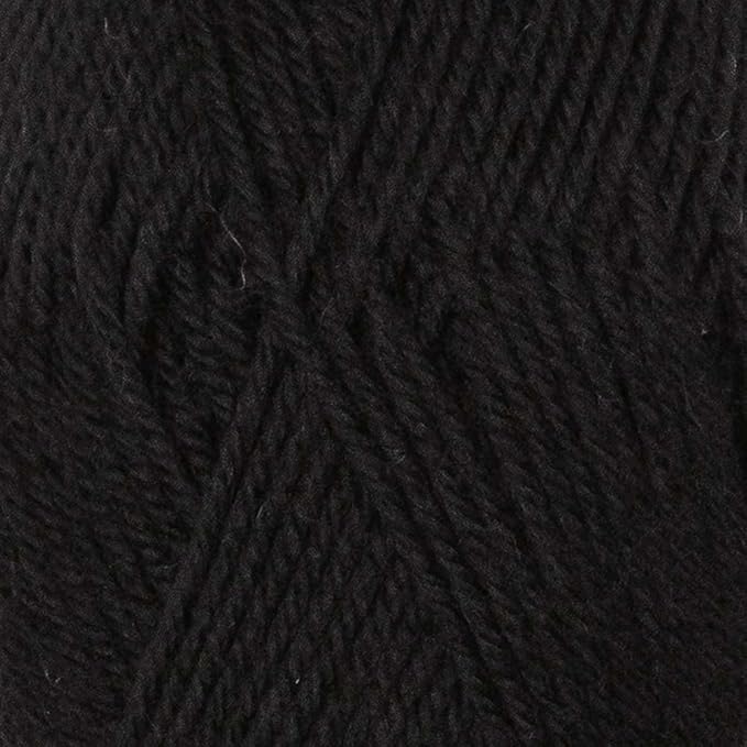 100% Pure Wool Yarn Superwash Set of 3 Skeins (150 Grams) DK Weight - Sourced Directly from Peru - Heavenly Soft and Perfect for Knitting and Crocheting (Black)